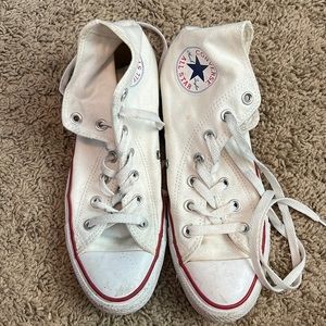 Converse All Star - high top mens size 6/womens size 8 white